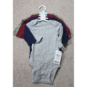 Carter's 4 Piece Boys 4  Oeko-Tex Gray Blue, Burgundy, Green Nwt